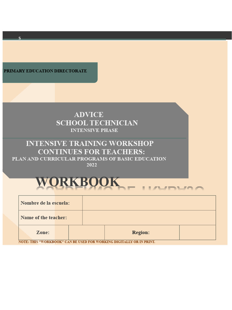 Inclusive Education Workshop Workbook | PDF | Curriculum | Teachers