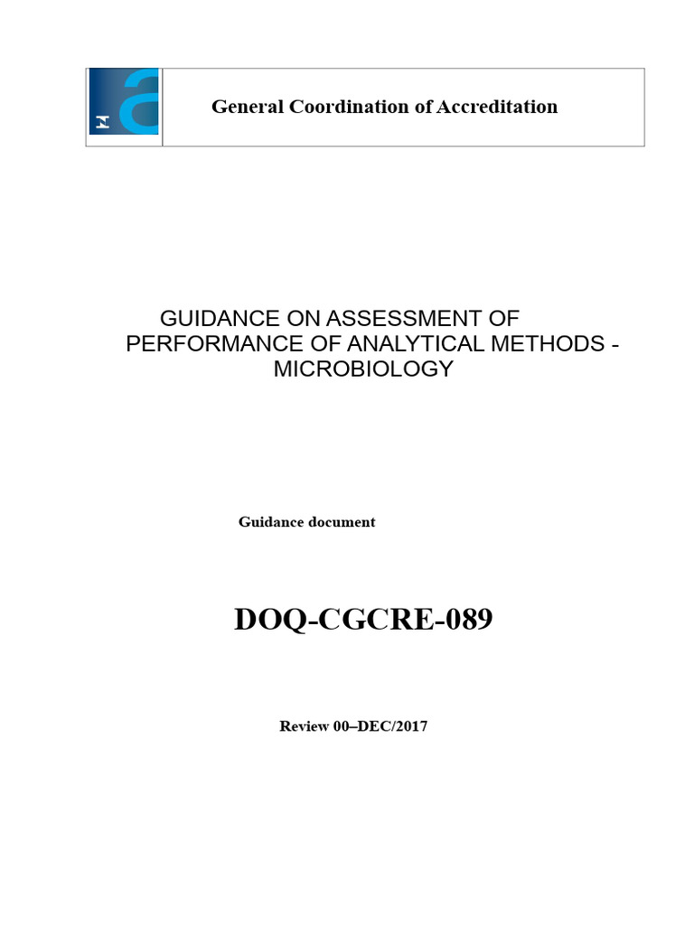 DOQ Cgcre 89 - 00 | PDF | Accuracy And Precision | Verification And ...