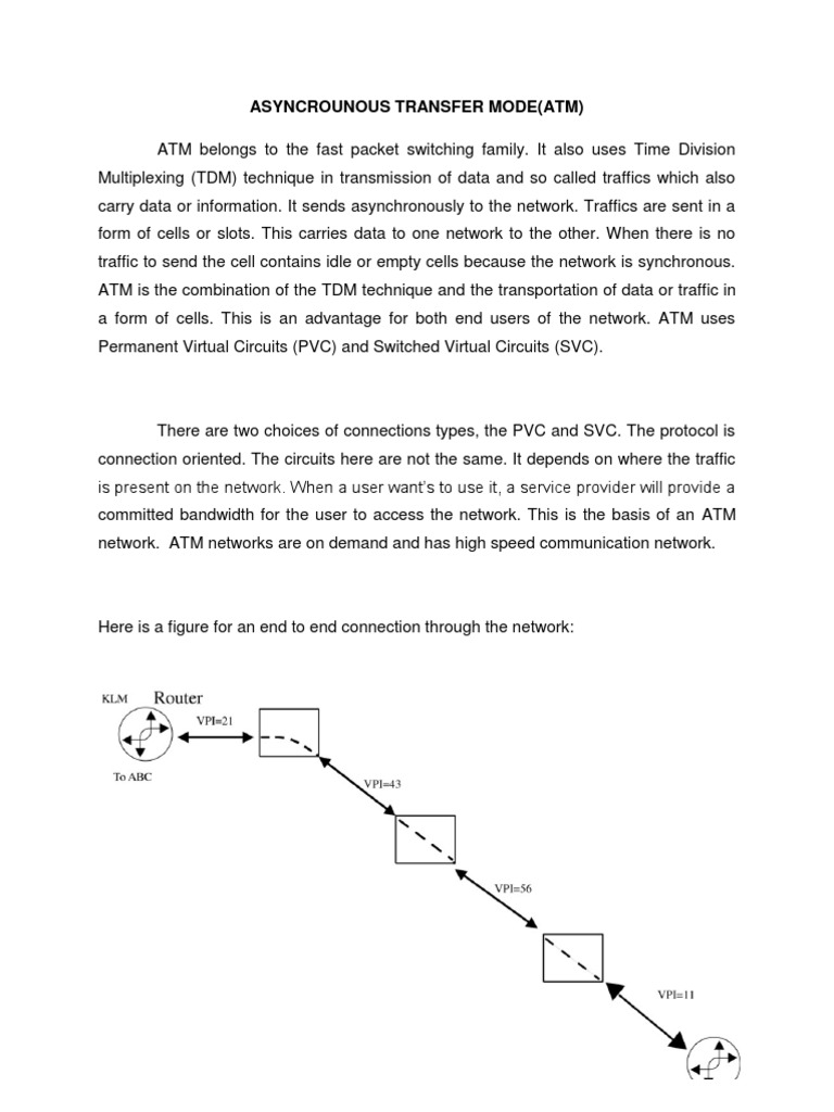 Asynchronous Transfer Mode Overview | PDF | Asynchronous Transfer Mode ...