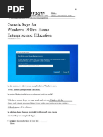 Windows 10 Default Product Keys List | PDF | Computers | Technology ...