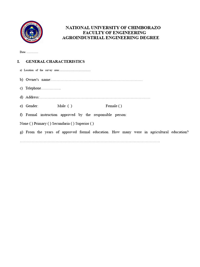 Questionnaire For The Application of Good Agricultural Practices | PDF ...