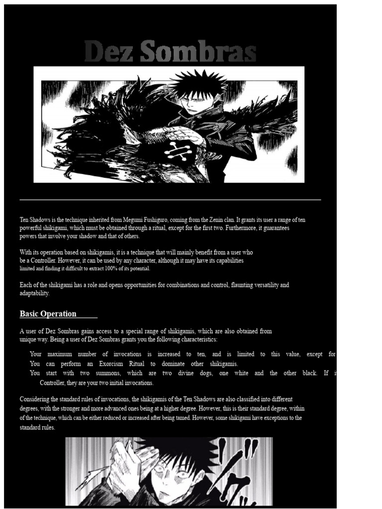Ten Shadows Technique Overview | PDF | Exorcism