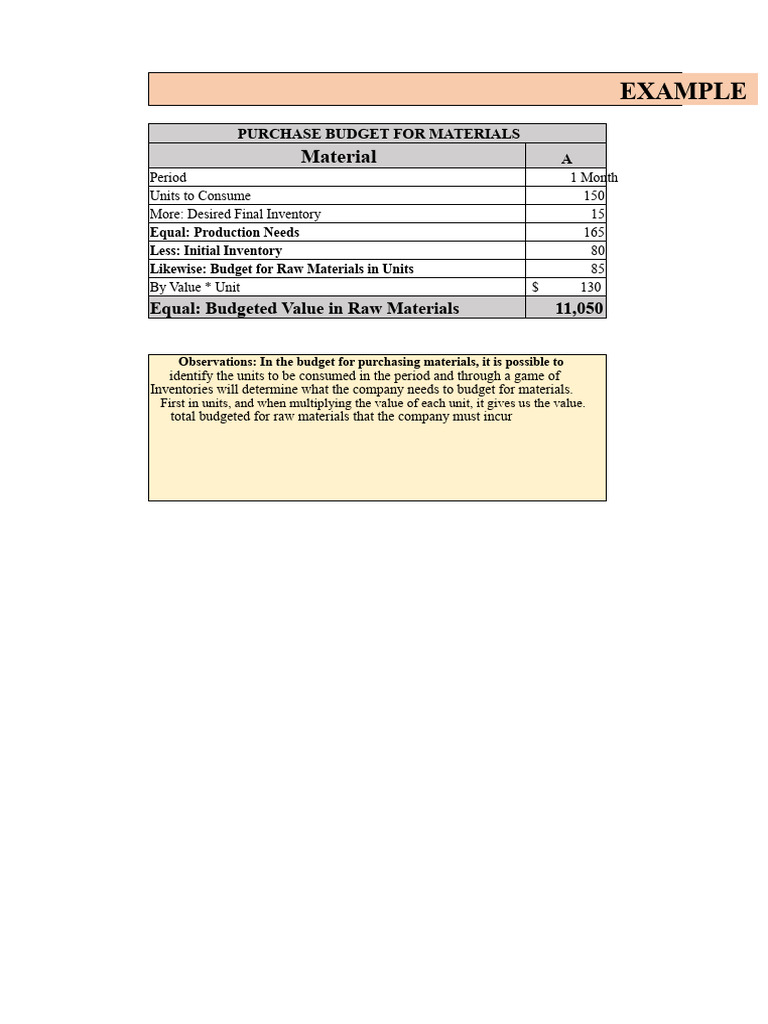 Monthly Purchase Budget Overview | PDF | Business | Business Economics