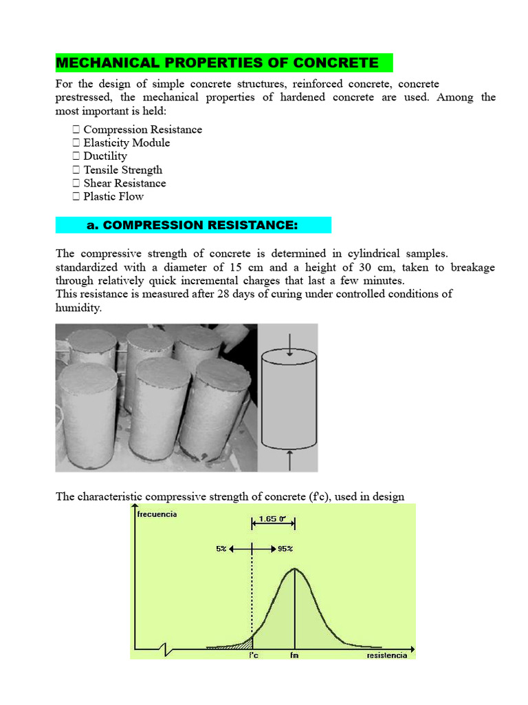 Mechanical Properties of Concrete Explained | PDF | Deformation ...