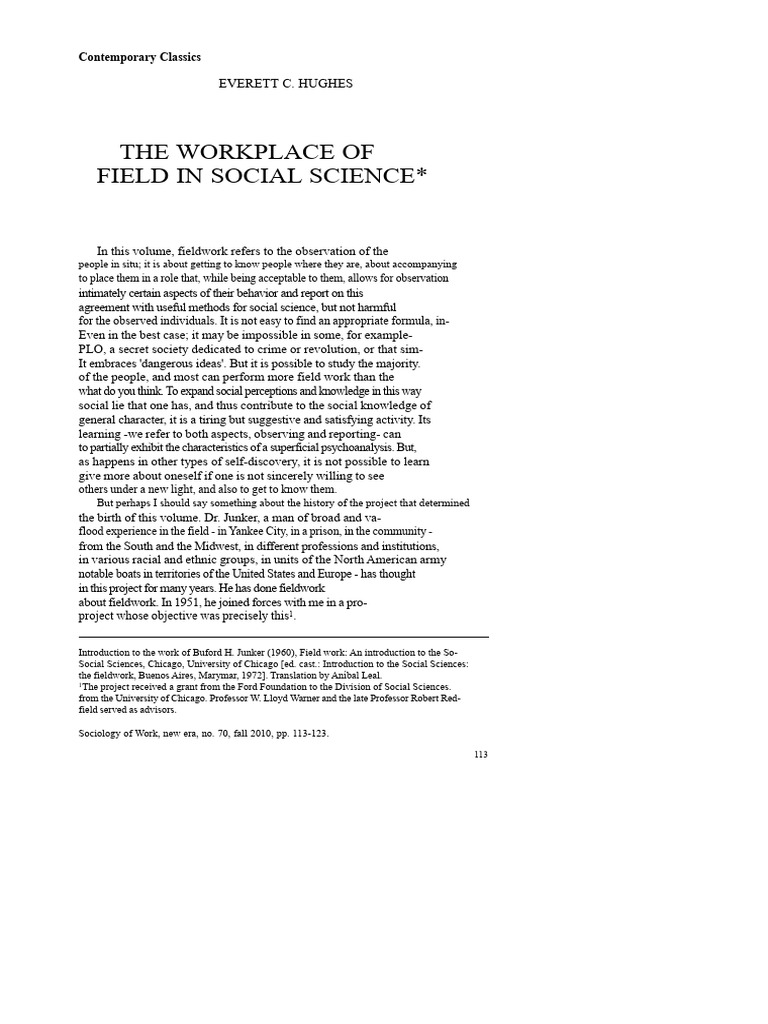 Fieldwork in Social Science Insights | PDF | Sociology | Social Sciences