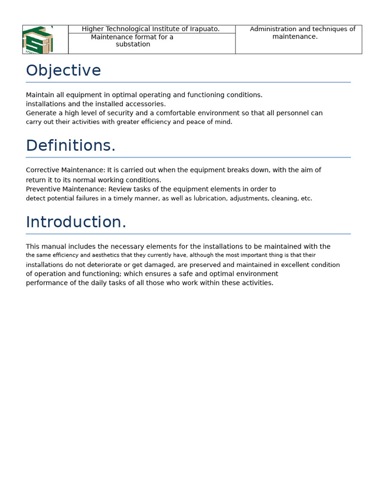 Substation Maintenance Guidelines | PDF | Power Engineering | Power ...