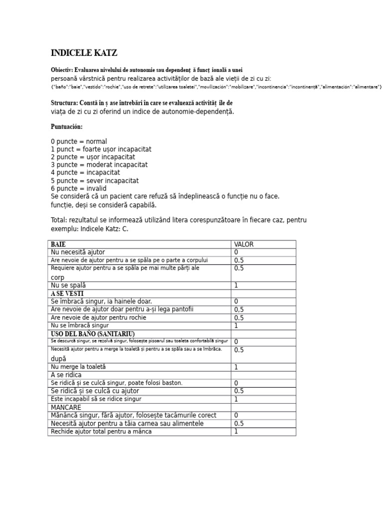 Indicele Katz | PDF