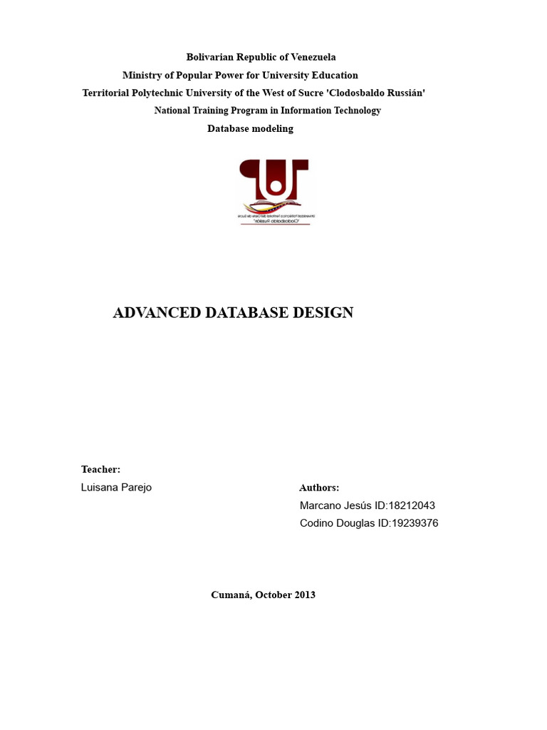 Advanced Database Design Techniques | PDF | Databases | Conceptual Model