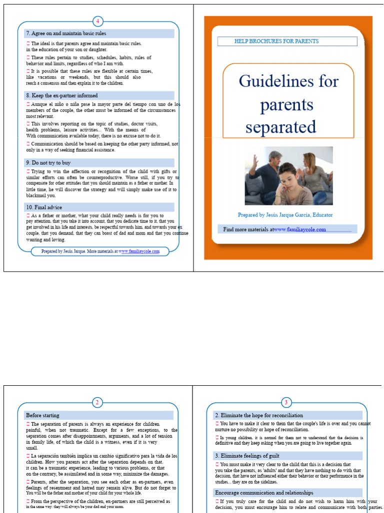 19 Brochure Guidelines For Separated Parents | PDF | Social Psychology ...