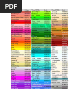 Tabel Warna Heksadesimal dan RGB | PDF