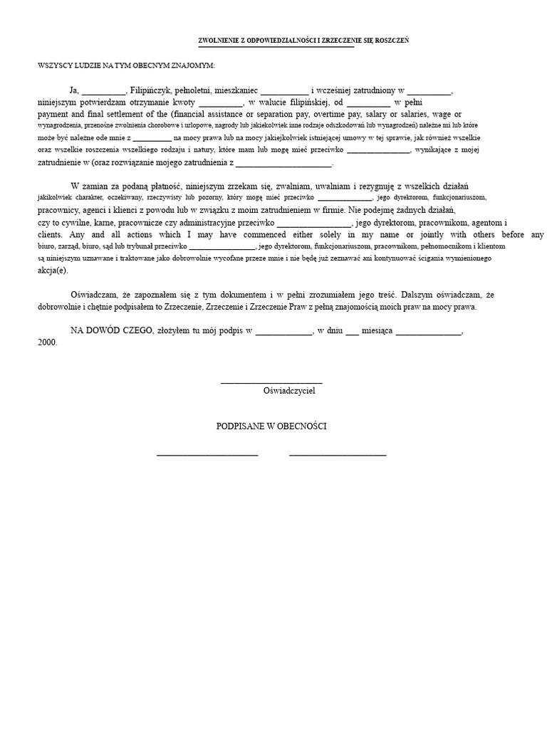 FORMULARZE Bar | PDF