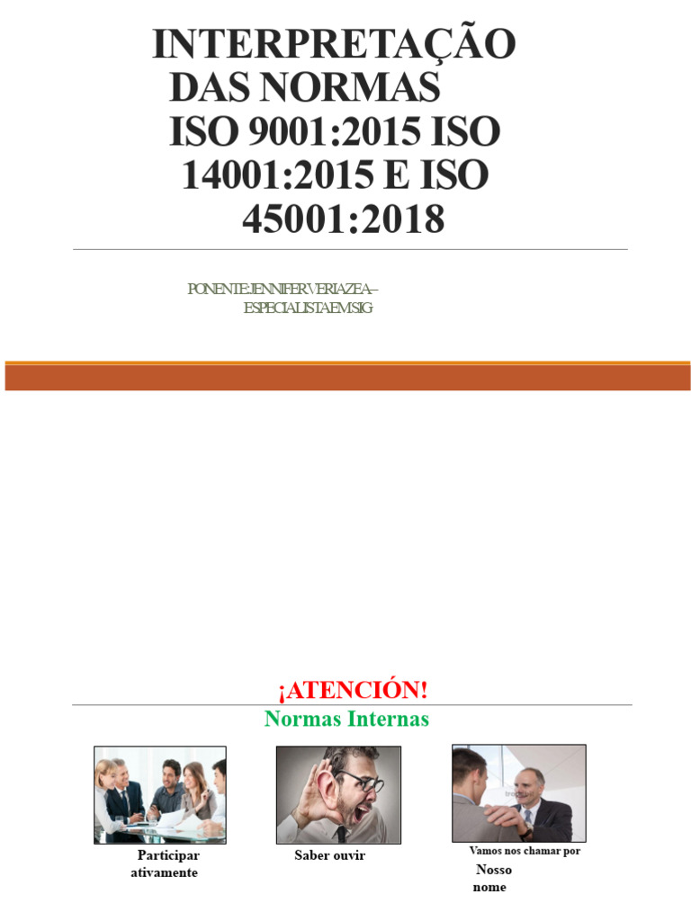 Interpretação das Normas ISO 9001, 14001 e 45001 | PDF | Gestão de ...