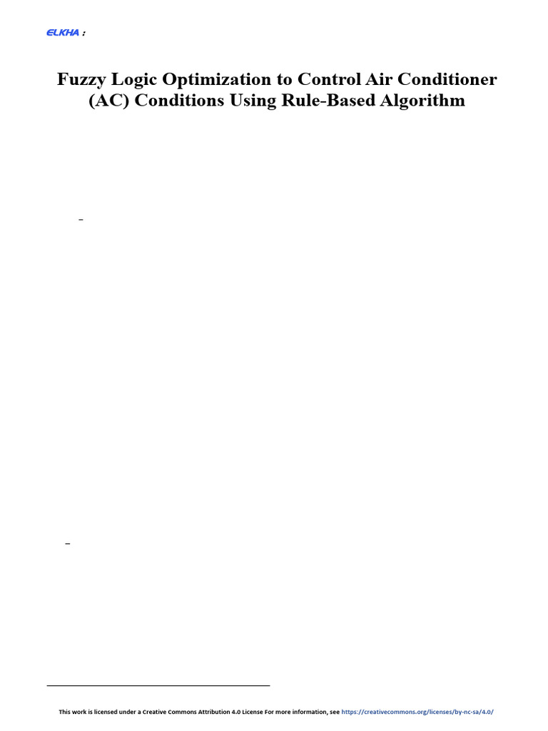 Fuzzy Logic AC Control Optimization | PDF | Fuzzy Logic | Simulation