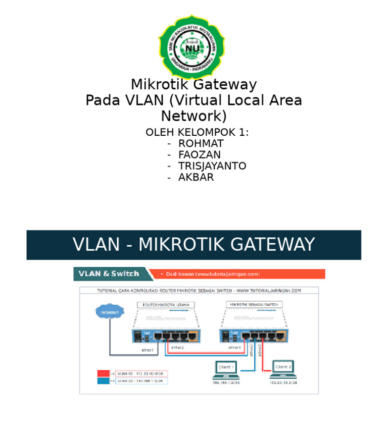 Mikrotik Gateway pada VLAN | PDF
