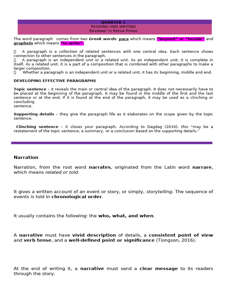 Effective Paragraph Development Guide | PDF | Semantics | Definition