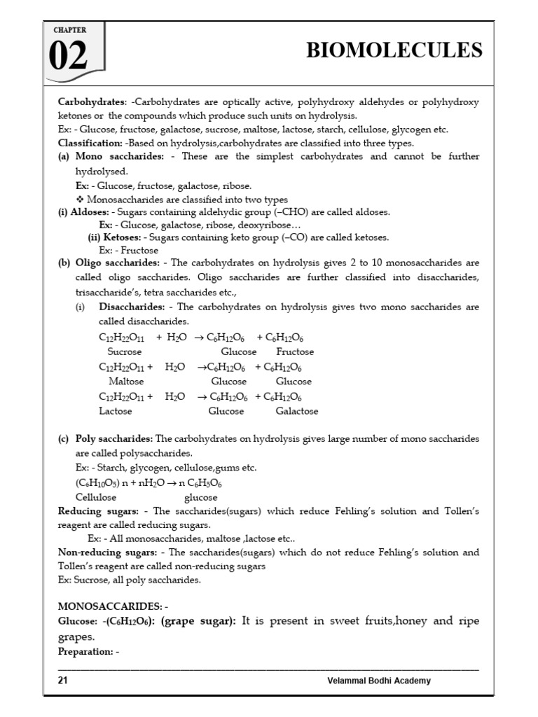 2. BIOMOLECULES | PDF | Carbohydrates | Nucleotides