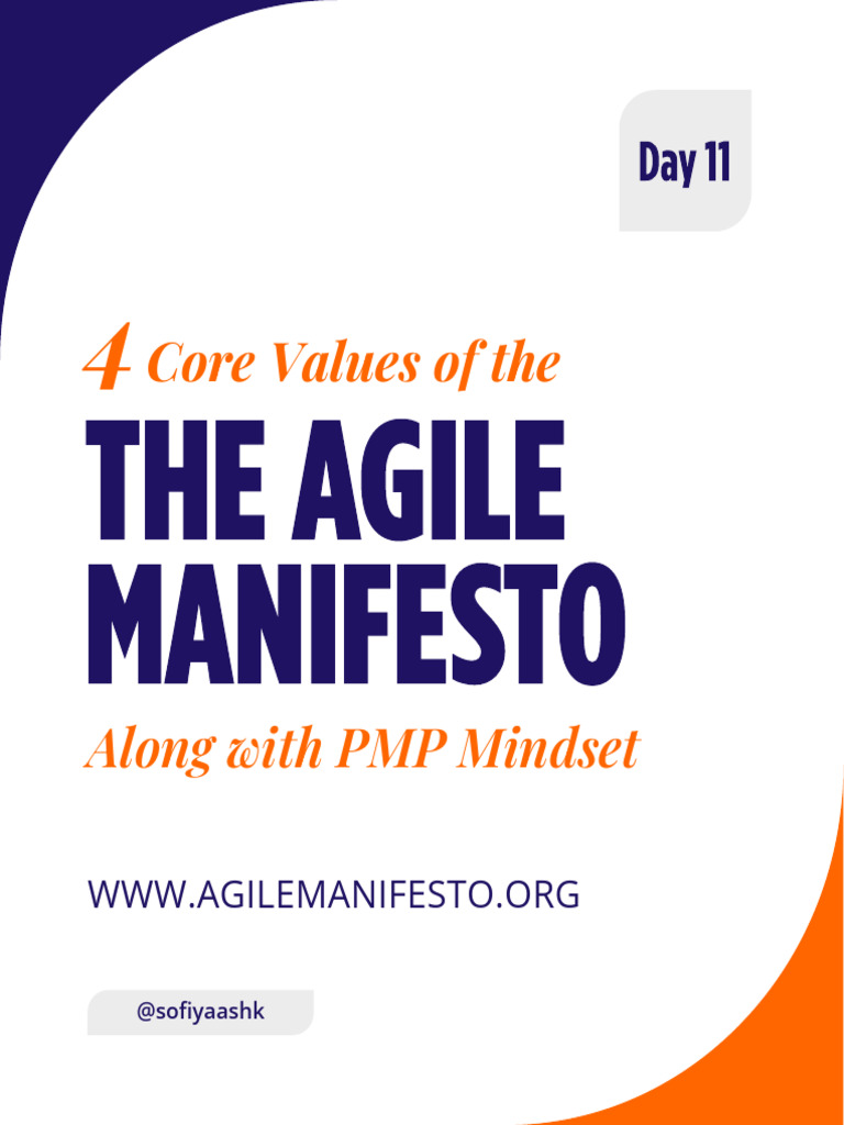 Day 11 - 30 of PMP Prep - The Agile Manifesto | PDF