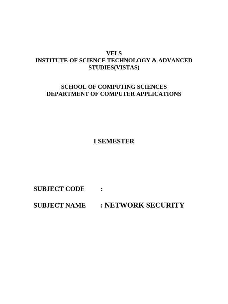 Network Security Course Overview and Exam Guide | PDF | Cryptography ...
