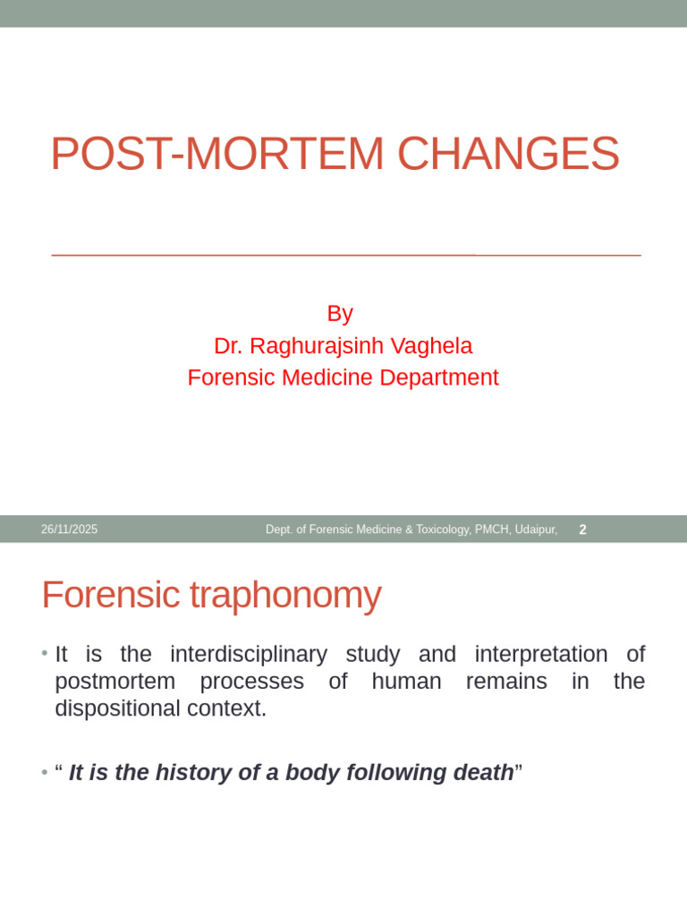 4.post-Mortem Changes | PDF | Muscle Contraction