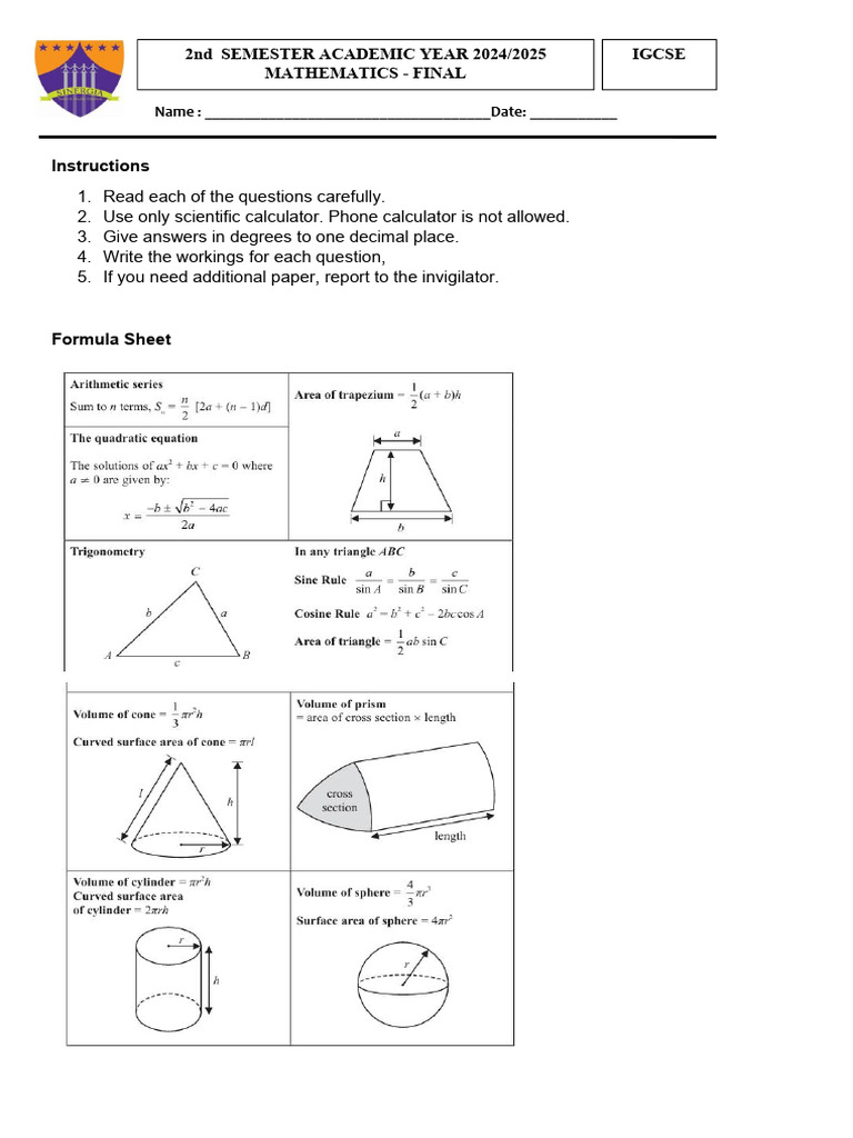 IGCSE - Math - Mikhaela Gerald Arsya | PDF | Chess Theory | Chess