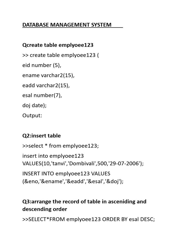 PL/SQL Database Management Guide | PDF | Control Flow | Data Management ...