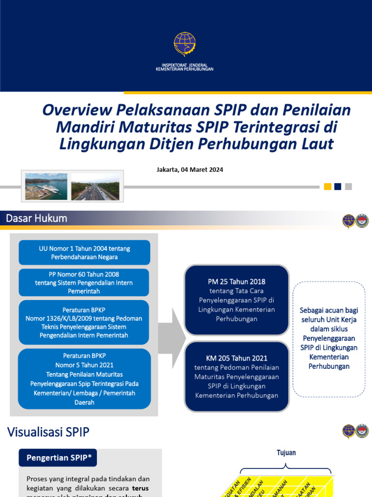 Penilaian Maturitas SPIP Ditjen Perhubungan | PDF