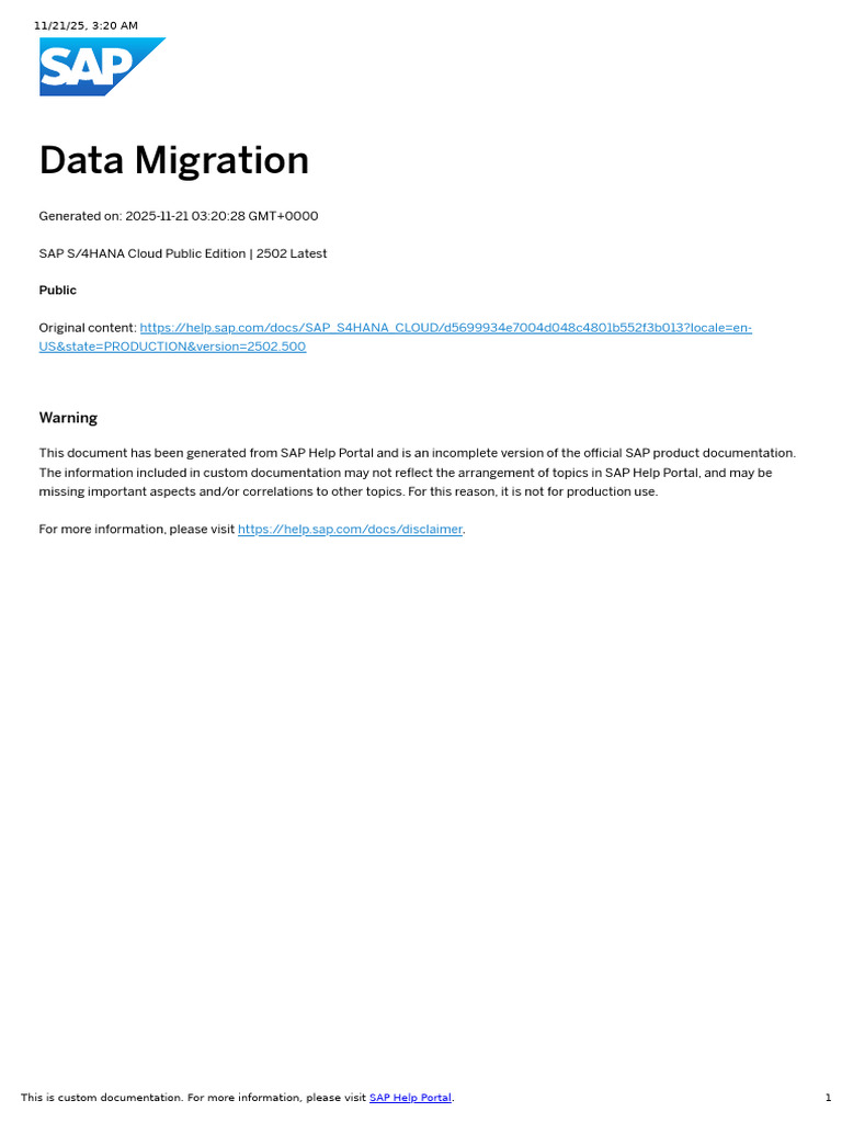 SAP S/4HANA Data Migration Guide | PDF | Comma Separated Values ...