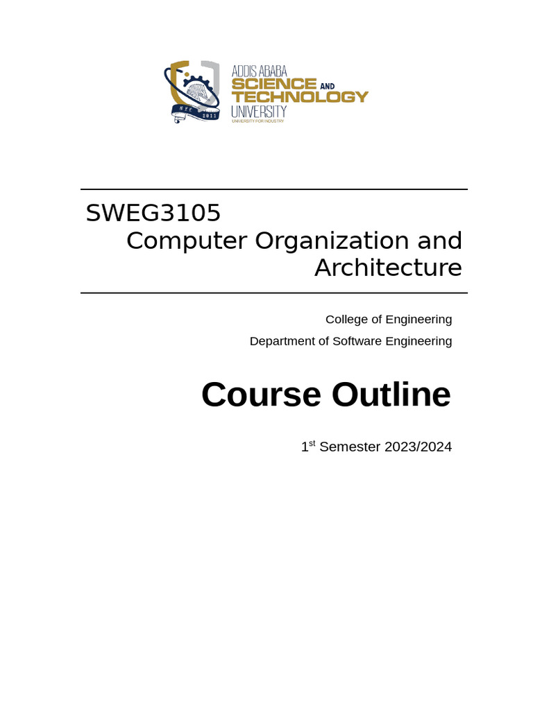 Computer Organization Course Outline | PDF | Central Processing Unit ...
