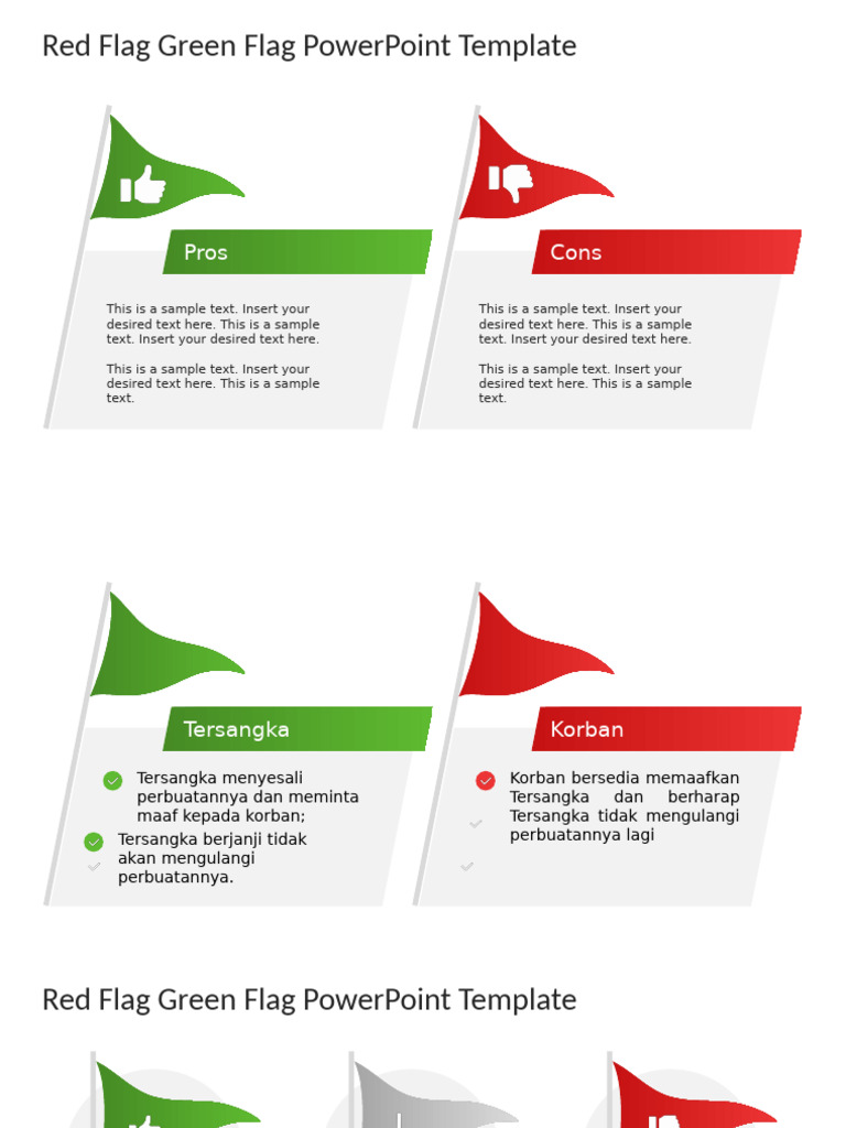 Red Flag Green Flag PPT Template | PDF