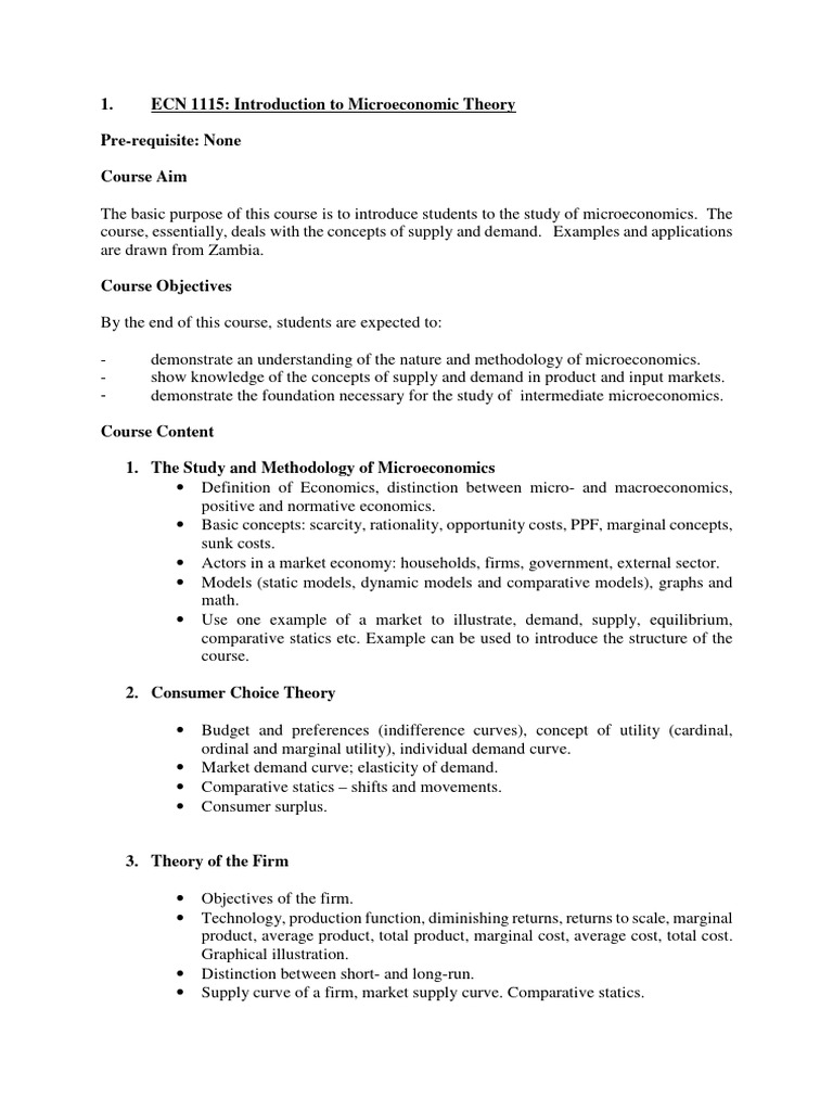 Introduction to Microeconomic Theory | PDF | Microeconomics | Demand