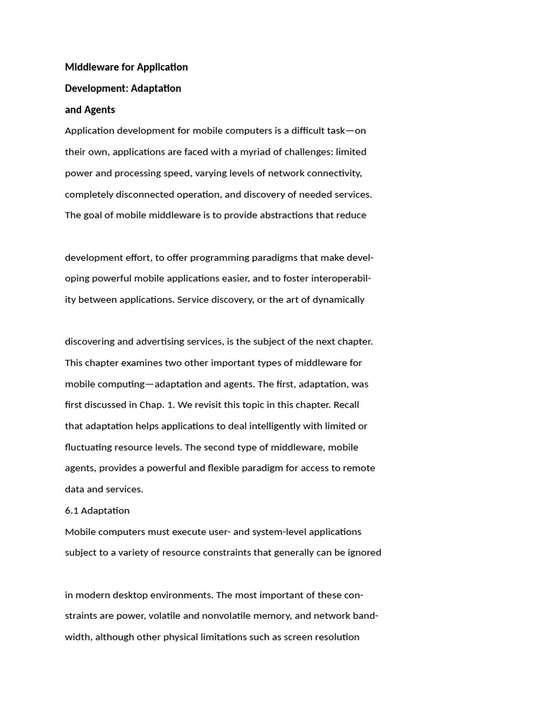 Middleware For Application | PDF | Operating System | Kernel (Operating ...
