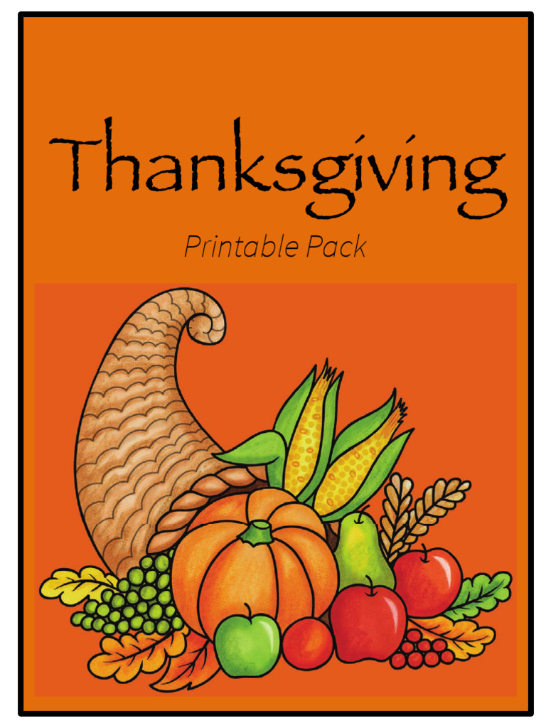 Thanksgiving Printable Learning Pack | PDF | Gratitude | Harvest