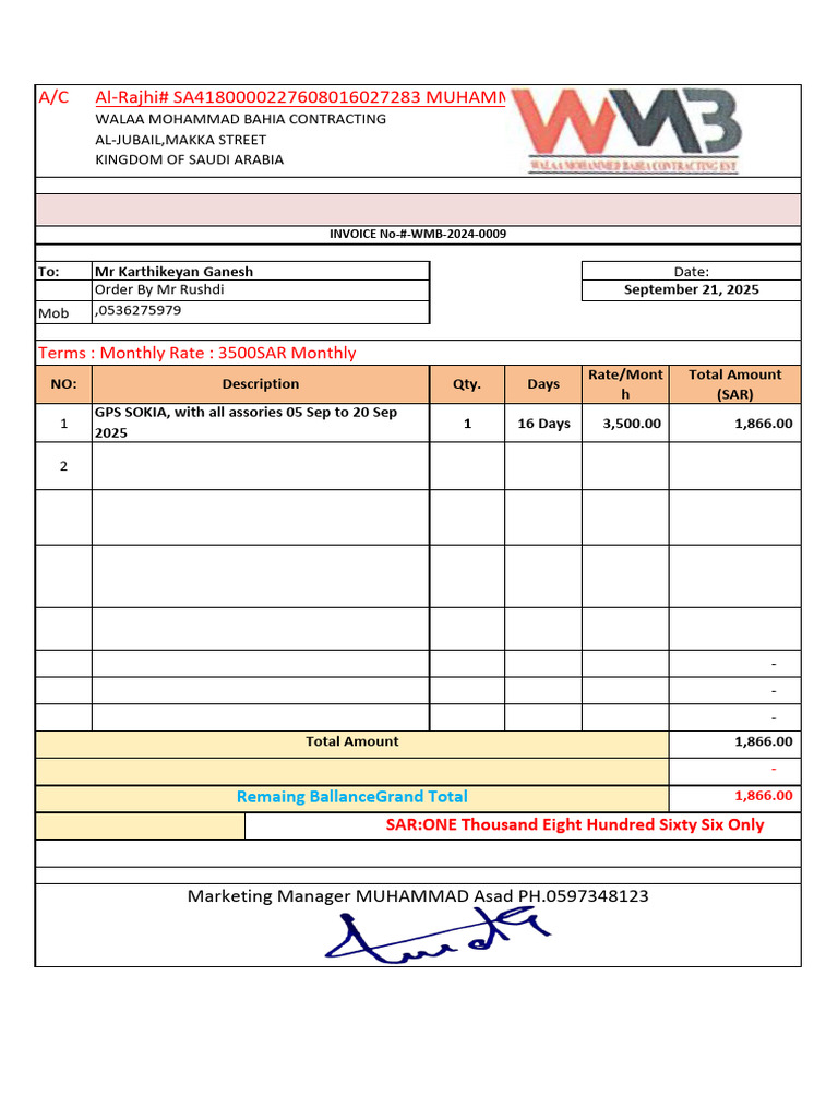 SA-633 - Equipment Rental - GPS - Asad Gulzar | PDF