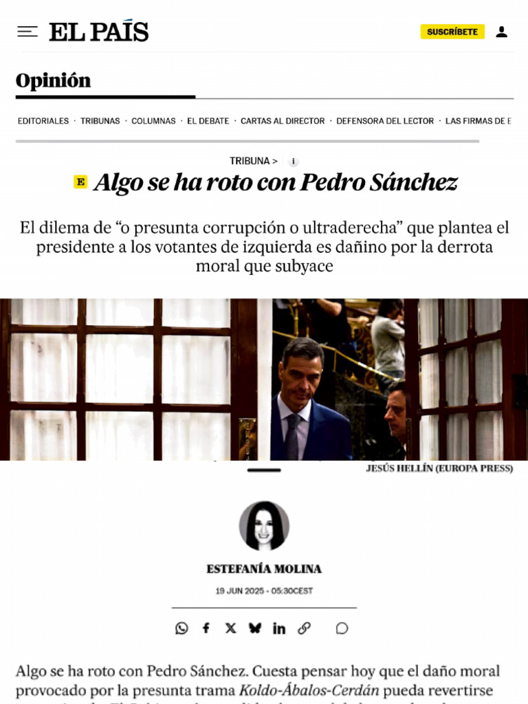 Algo Se Ha Roto Con Pedro Sánchez. (1) | PDF | España | Gobierno de españa