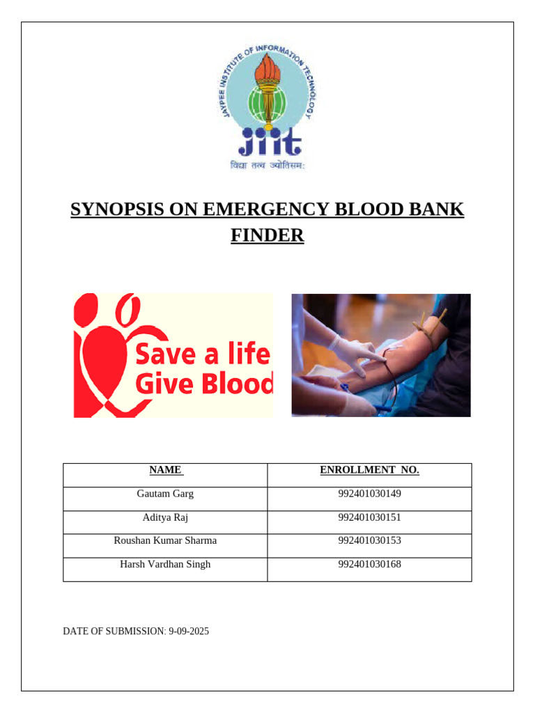 Emergency Blood Bank Finder System | PDF | Computing | Computer Science