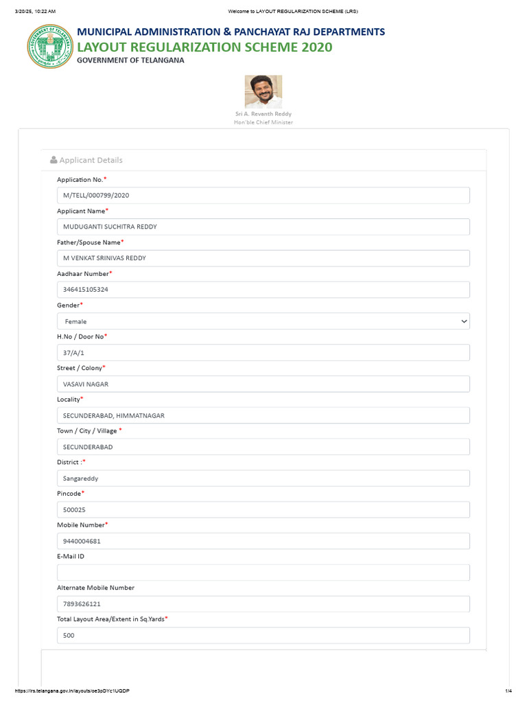 Telangana Layout Regularization Scheme 2020 | PDF | Government