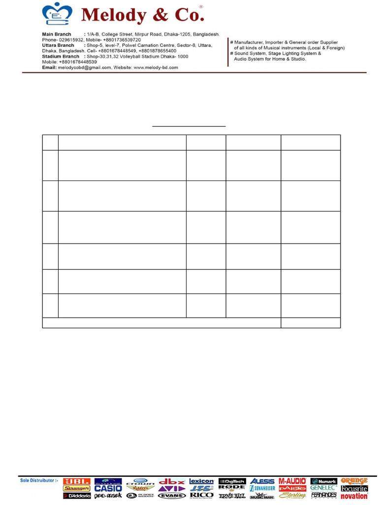 JBL Sound System Quotation Details | PDF