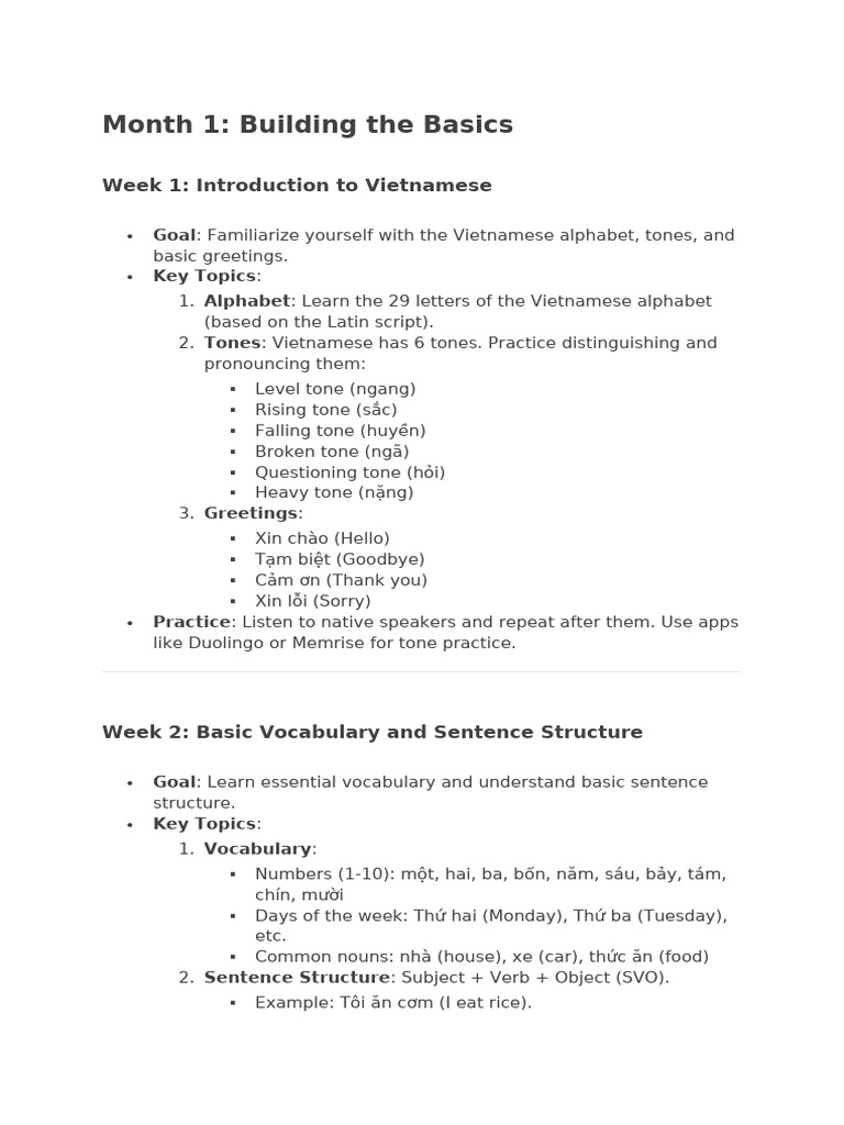 Vietnamese Language Learning Guide | PDF | Vietnamese Language | Grammar