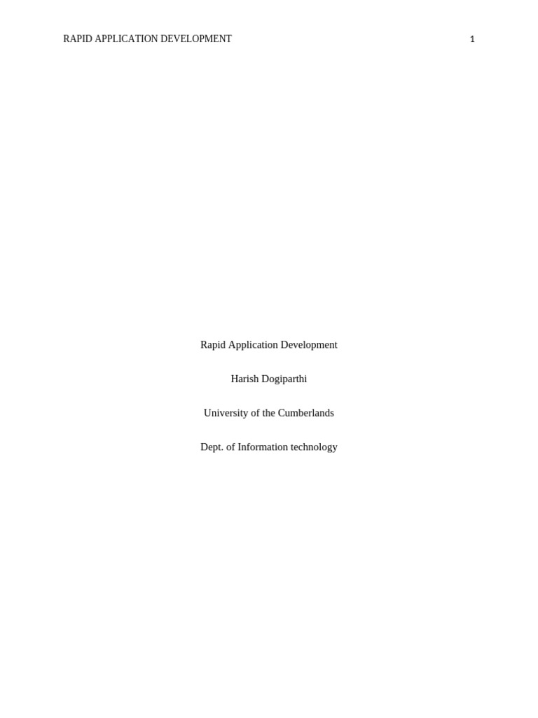 Understanding Rapid Application Development | PDF | Prototype ...