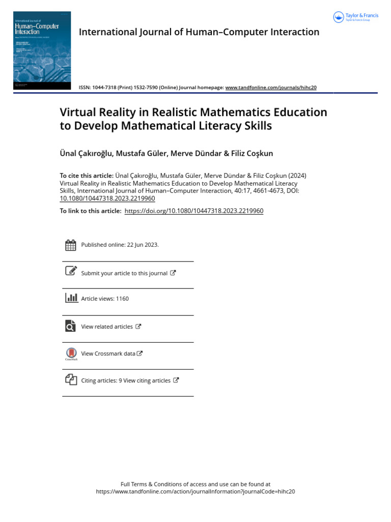 Virtual Reality in Realistic Mathematics Education To Develop ...
