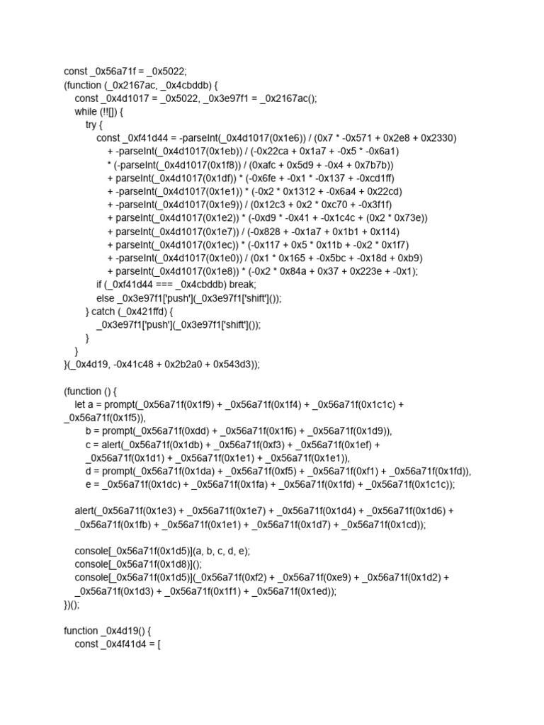 JavaScript Obfuscation Example | PDF