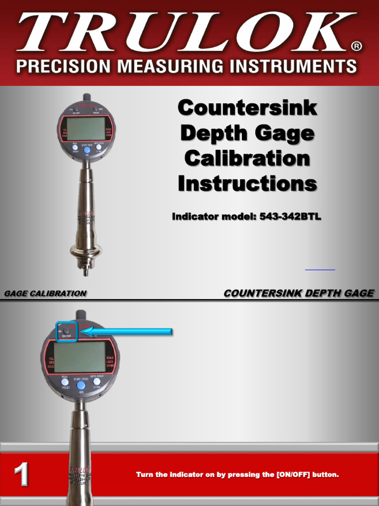Countersink Depth Gage Calibration Guide | PDF | Calibration