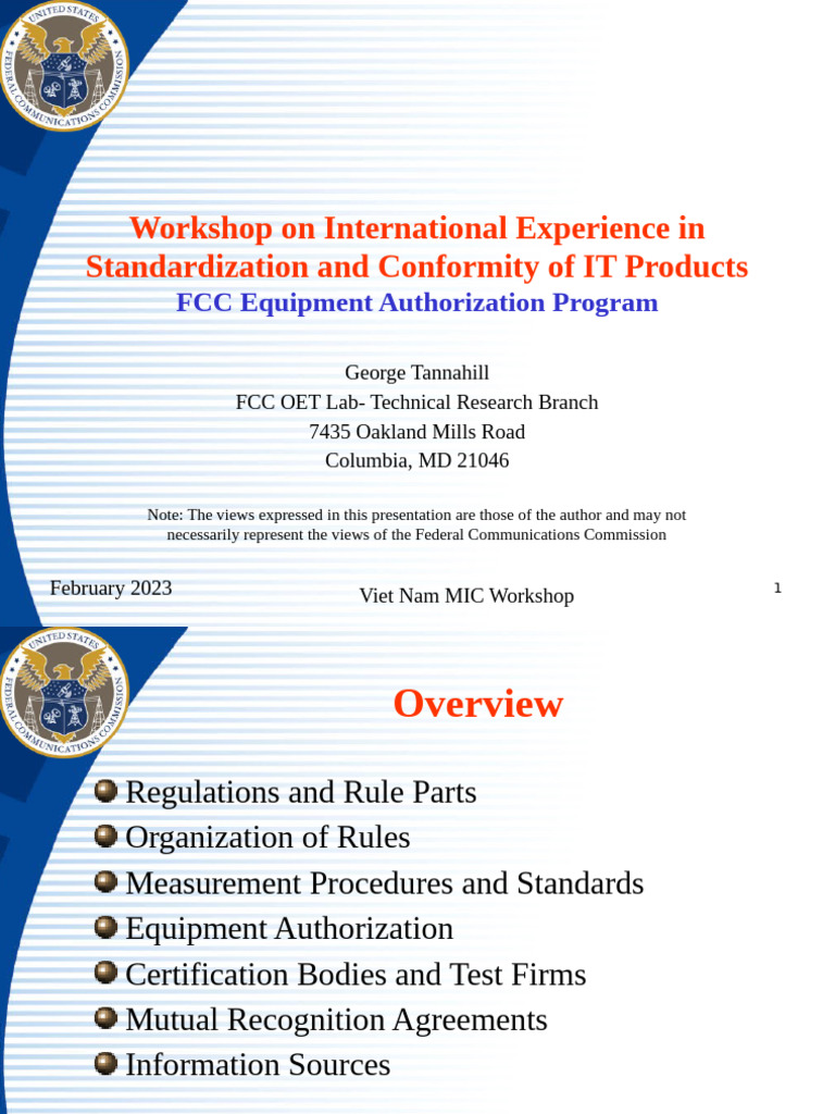 FCC Equipment Authorization Overview | PDF | Radio | Transmitter