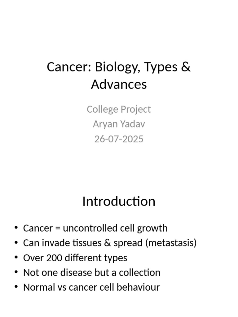 Cancer Presentation (1) | PDF