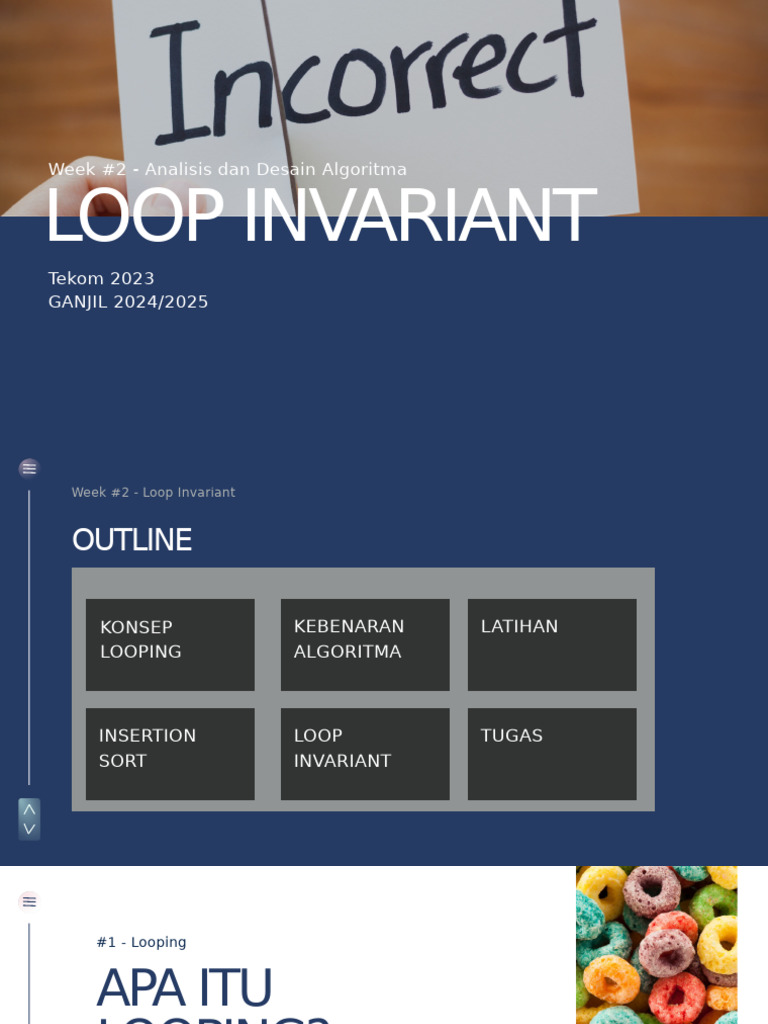 Week #2 - Loop Invariant - Part 1 | PDF