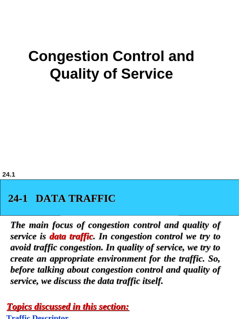 Congestion Control & QoS in Networks | PDF | Network Congestion ...