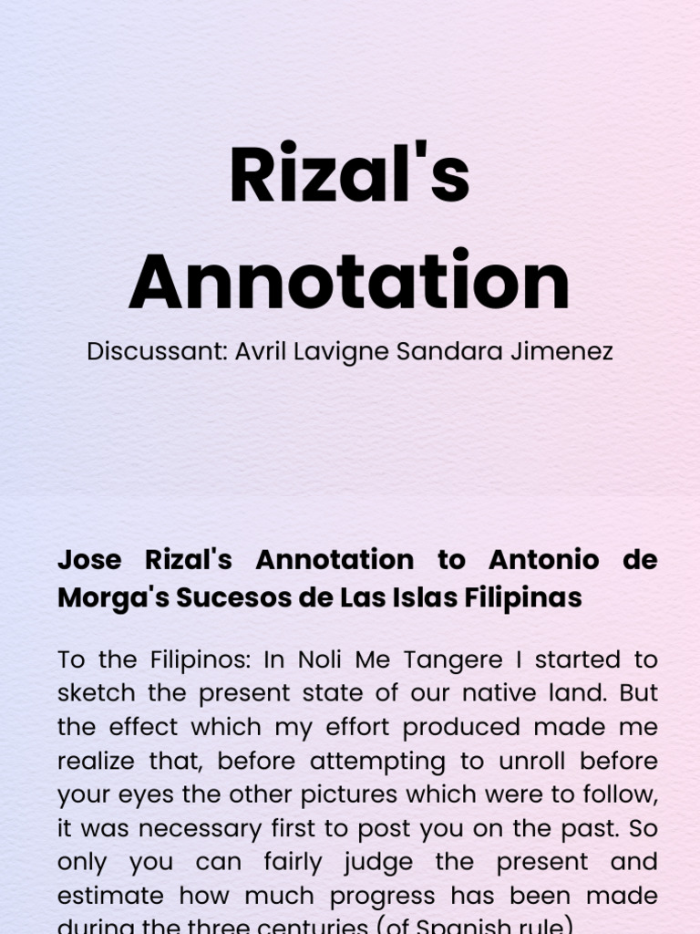 Rizal's Annotations on Morga's History | PDF | Philippines