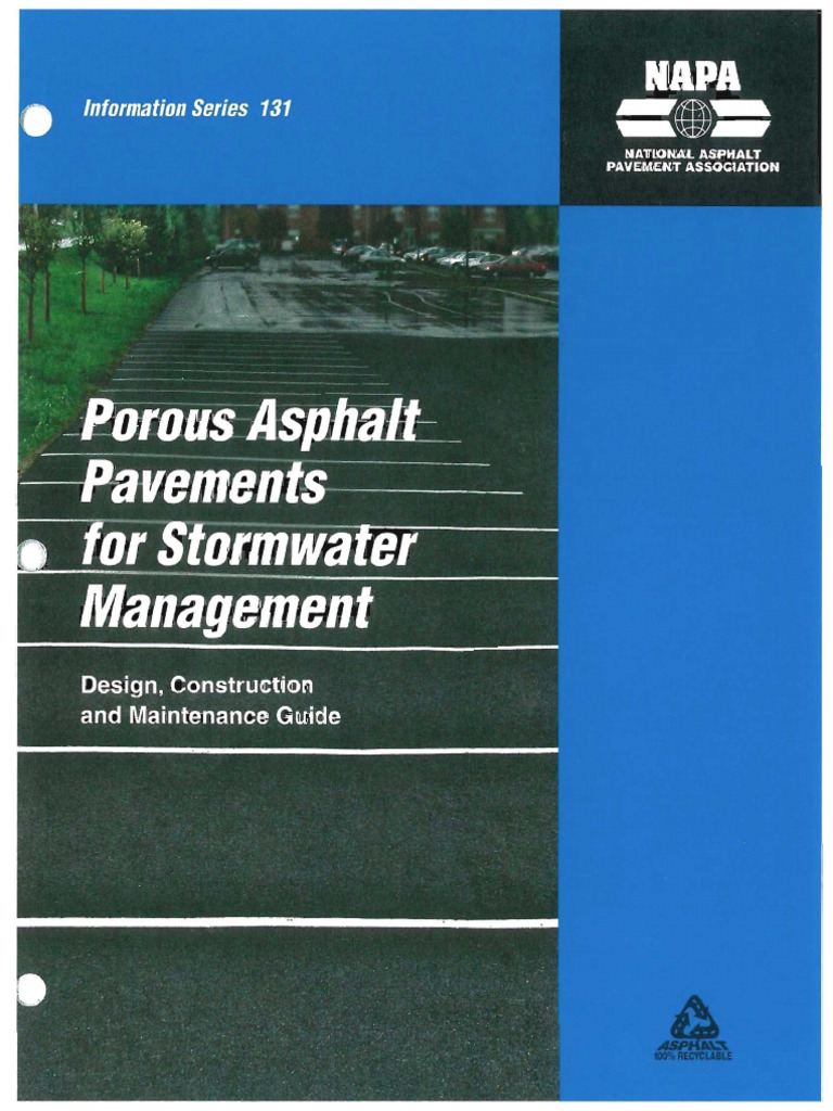 Porous Asphalt Pavements Guide | PDF | Water And The Environment ...
