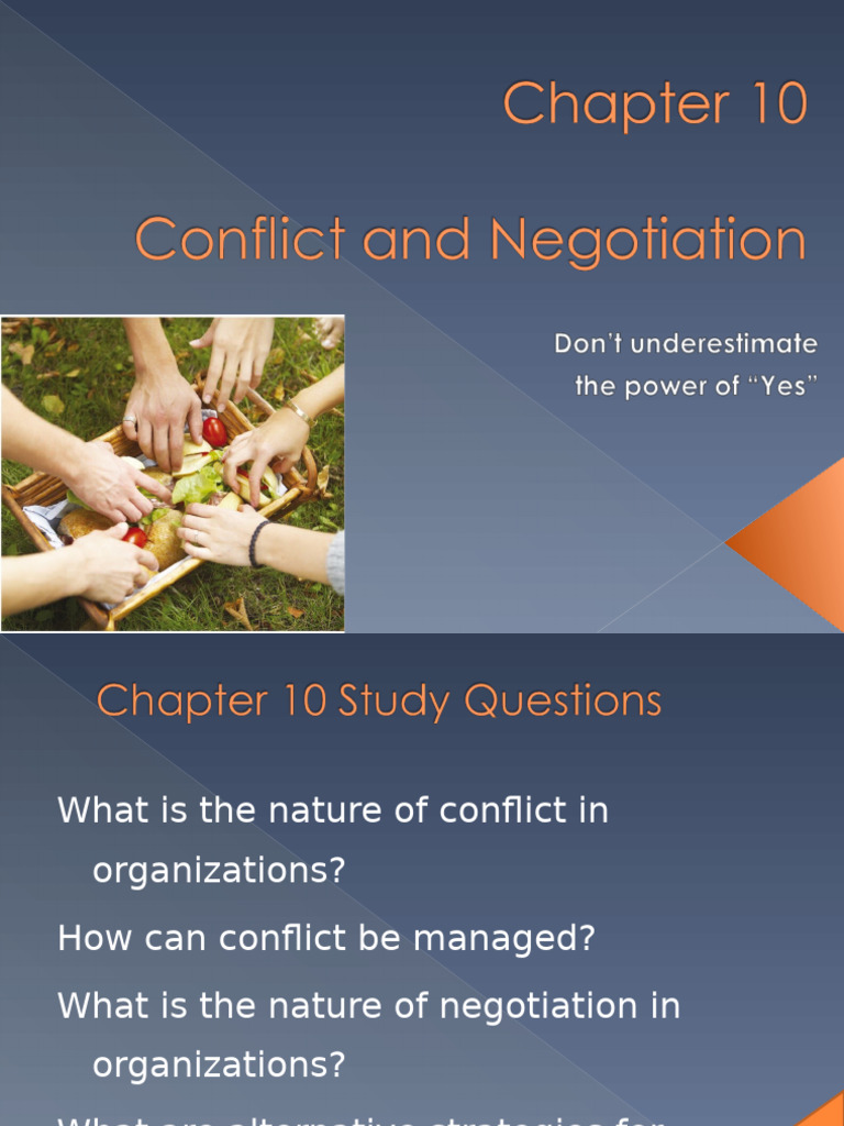 Managing Conflict and Negotiation in Organizations | PDF | Negotiation ...