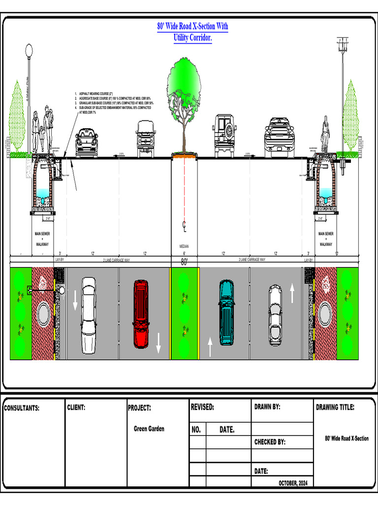 80' Wide Road X-Section Design | PDF | Chess Theory | Chess